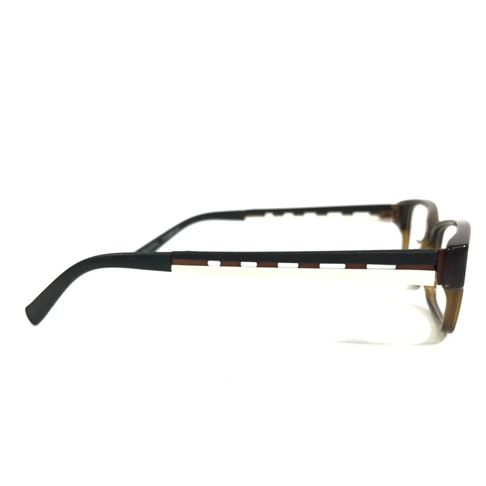 Interchangeables by Bulova Eyeglasses Frames CHAMPION Brown Rectangle 53-15-135